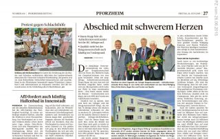 Abschied mit schwerem Herzen