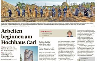 Spatenstich für das höchste Bauwerk seiner Art in Deutschland