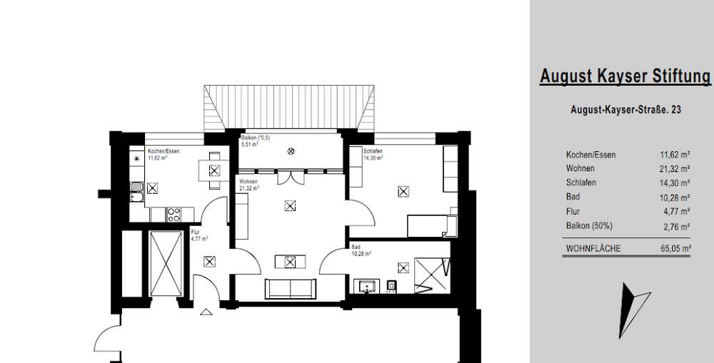Historisch & modern – barrierefreie, helle 2-Zimmer Wohnung